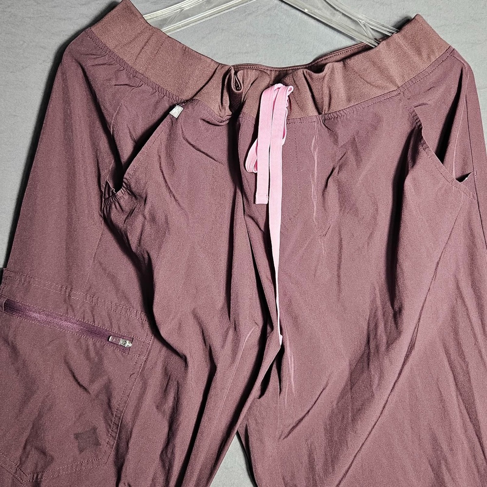 FIGS Technical Collection Womens Scrub Pants XL Mauve Cargo Jogger 30 Inseam